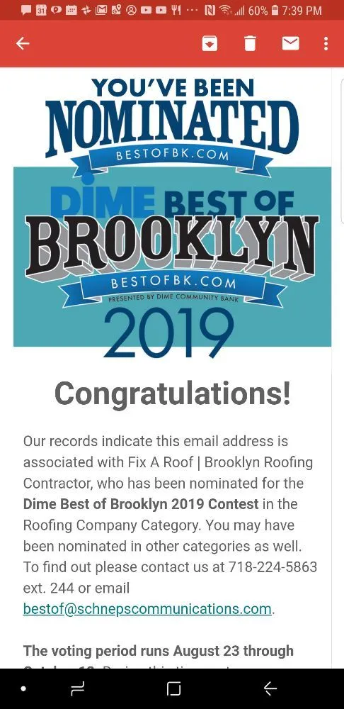 Slide of Brooklyn Roofer