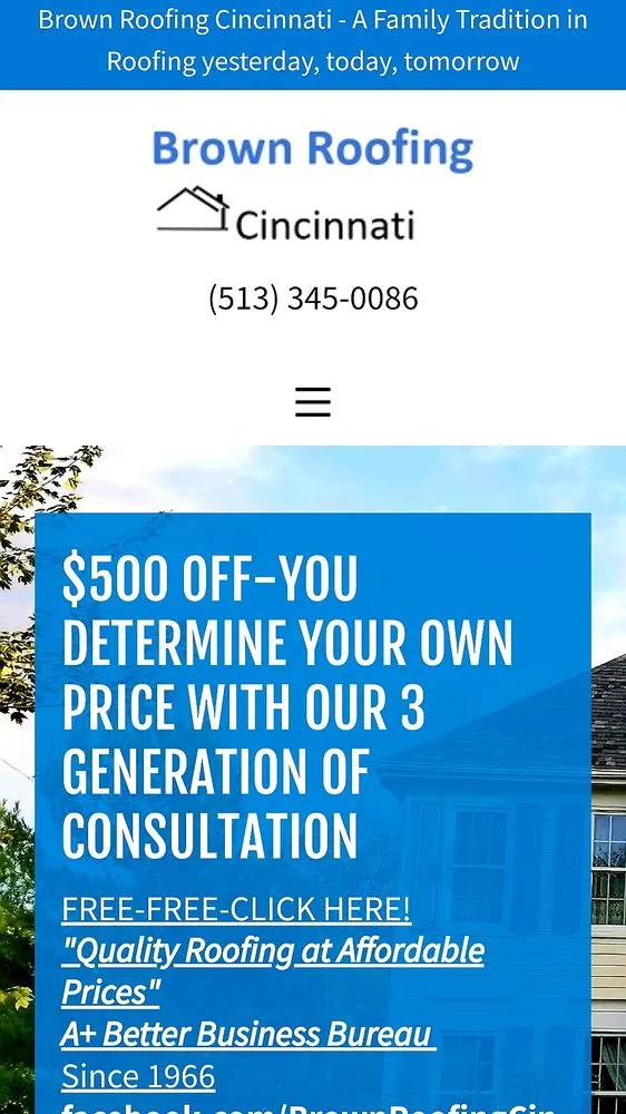 Slide of Brown Roofing Cincinnati