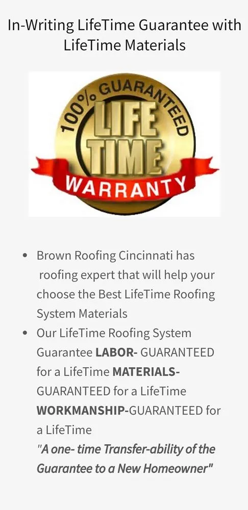 Slide of Brown Roofing Cincinnati