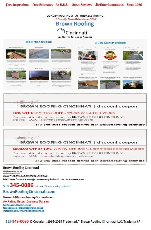 Slide of Brown Roofing Cincinnati