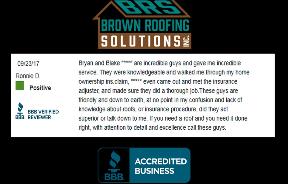 Slide of Brown Roofing Solutions