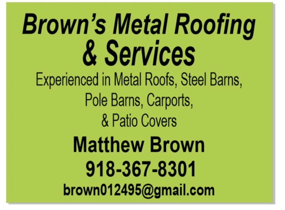 Slide of Brown’s Metal Roofing and Services