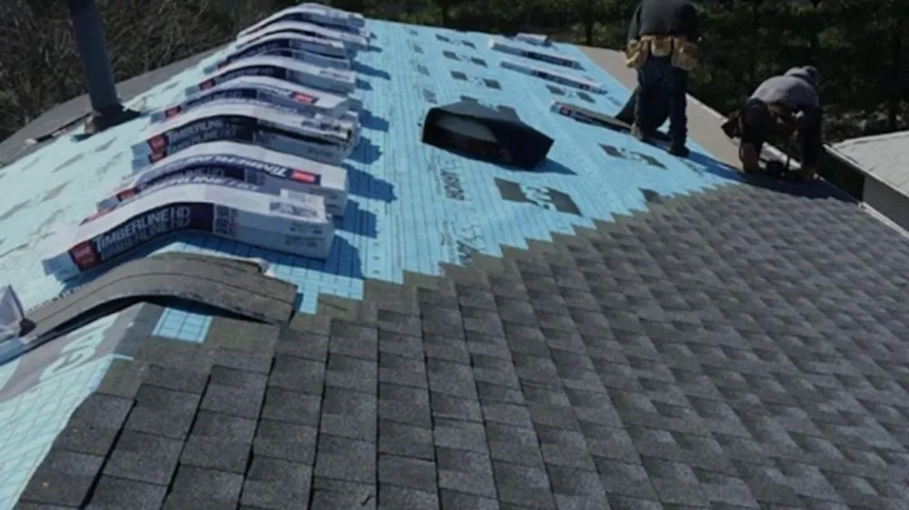 Professional storm damage roof repair in Mount Laurel Township, NJ by B&T Home Solutions