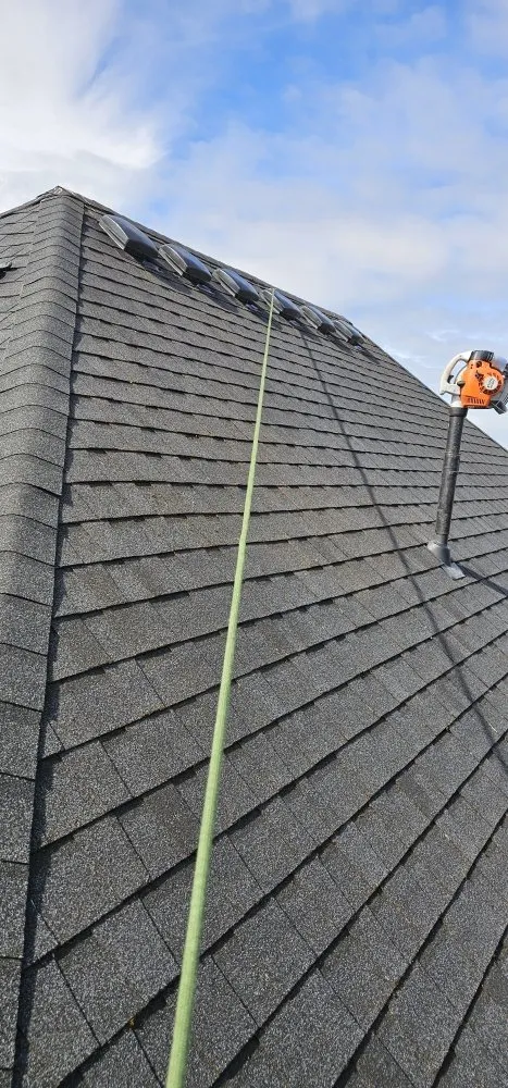 Slide of Bubbles Gutter Cleaning