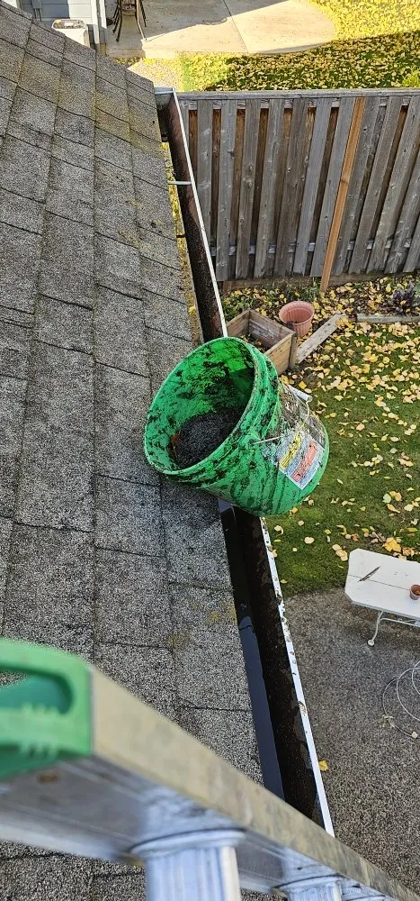 Slide of Bubbles Gutter Cleaning