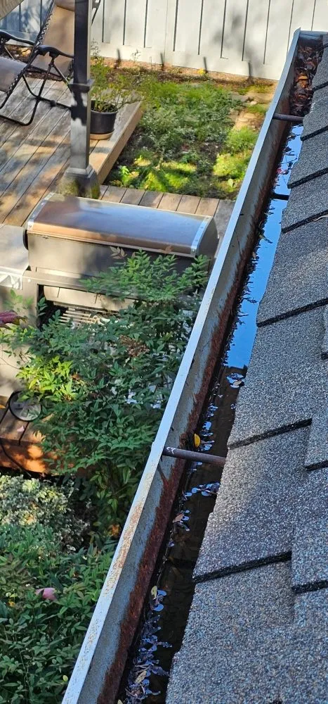 Slide of Bubbles Gutter Cleaning