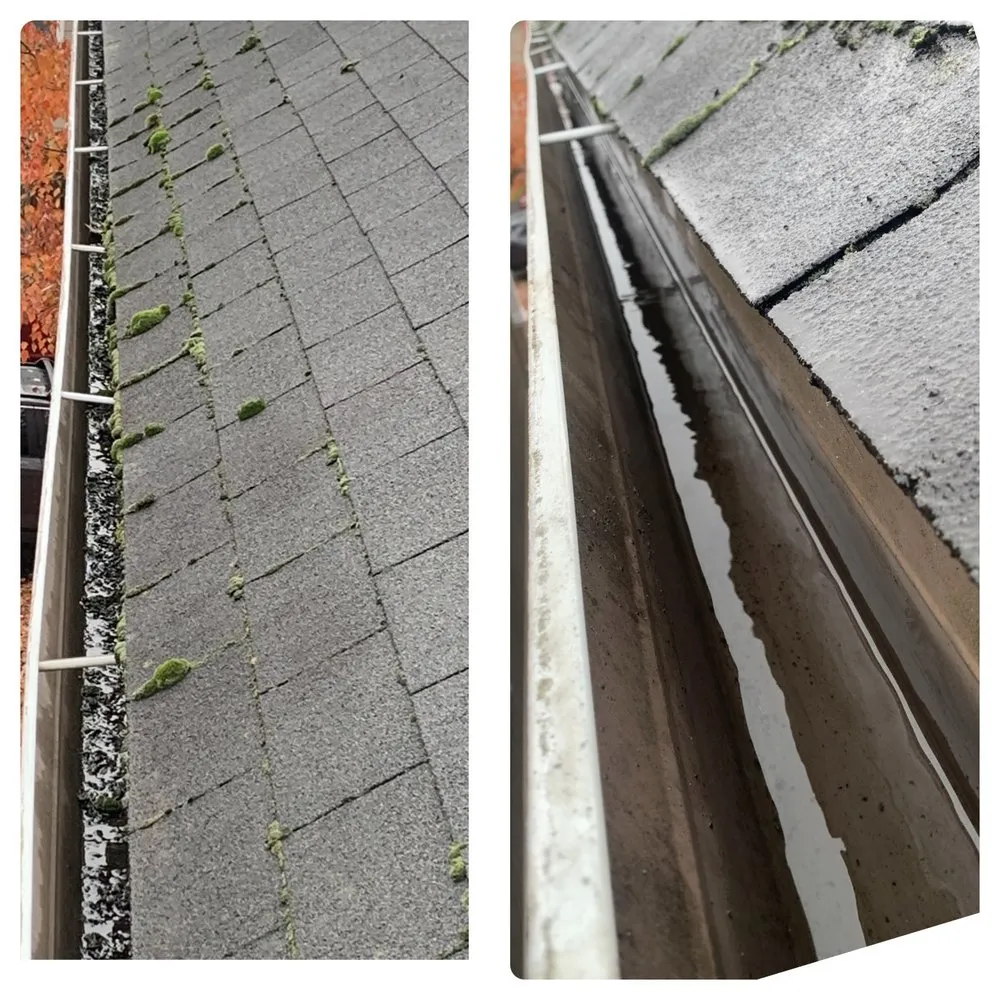 Slide of Bubbles Gutter Cleaning