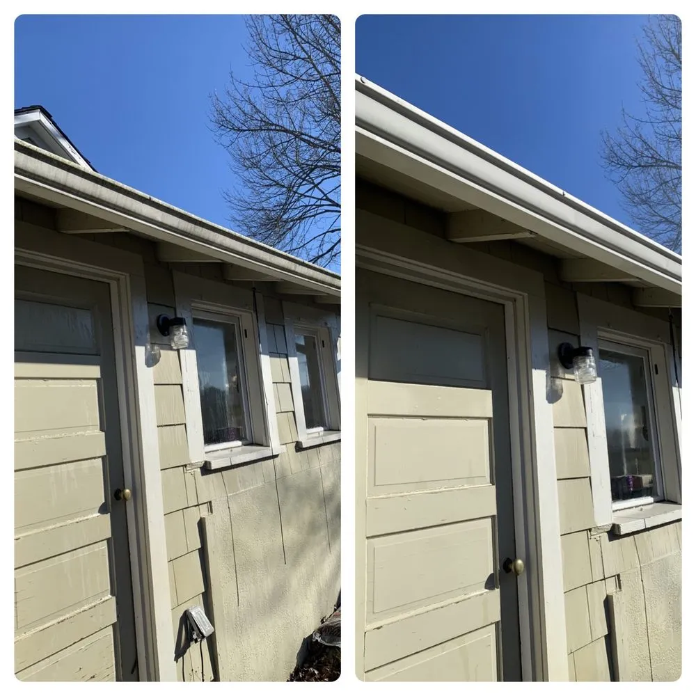 Slide of Bubbles Gutter Cleaning