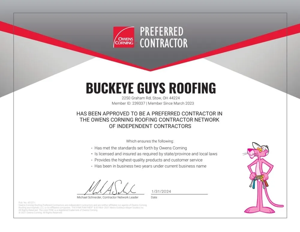 Slide of Buckeye Guys Roofing