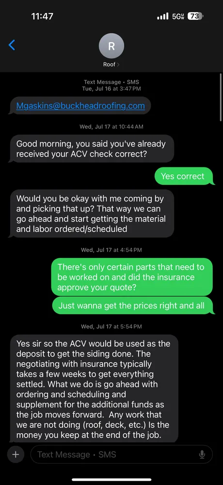 Slide of Buckhead Roofing