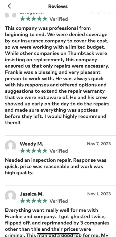 Slide of Bucks Roofing & Construction