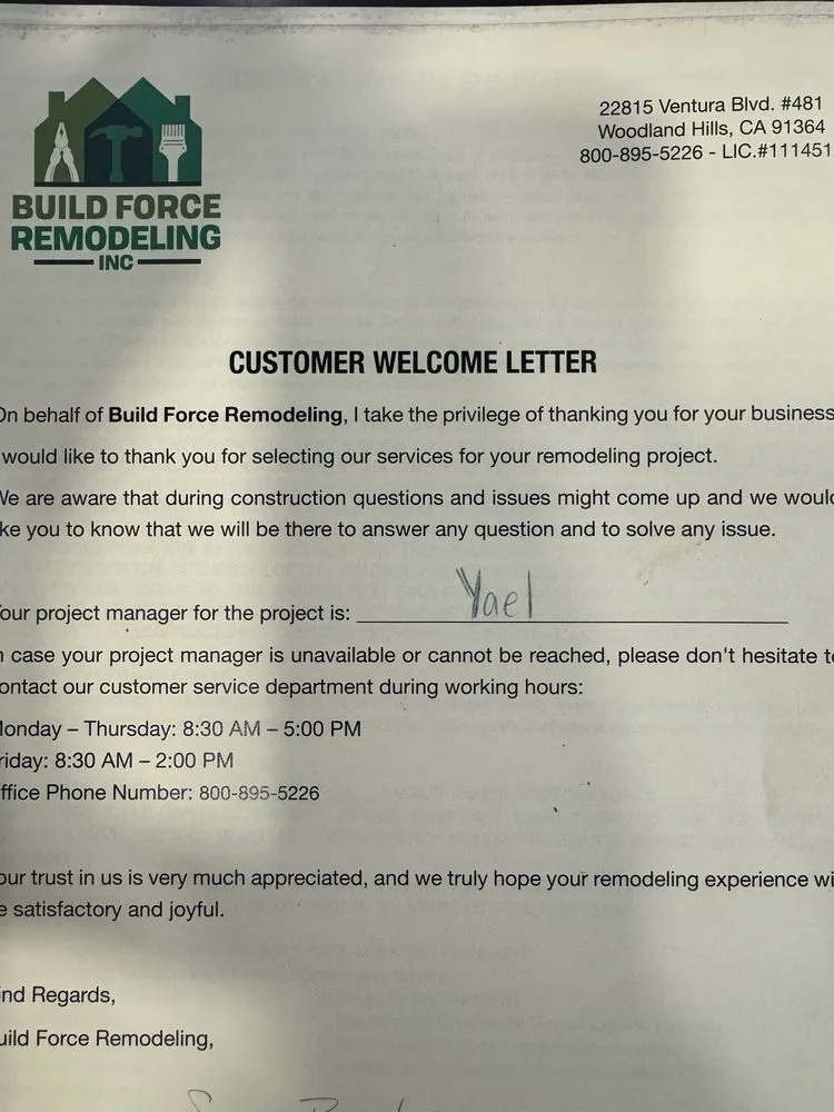 Slide of Build Force Remodeling