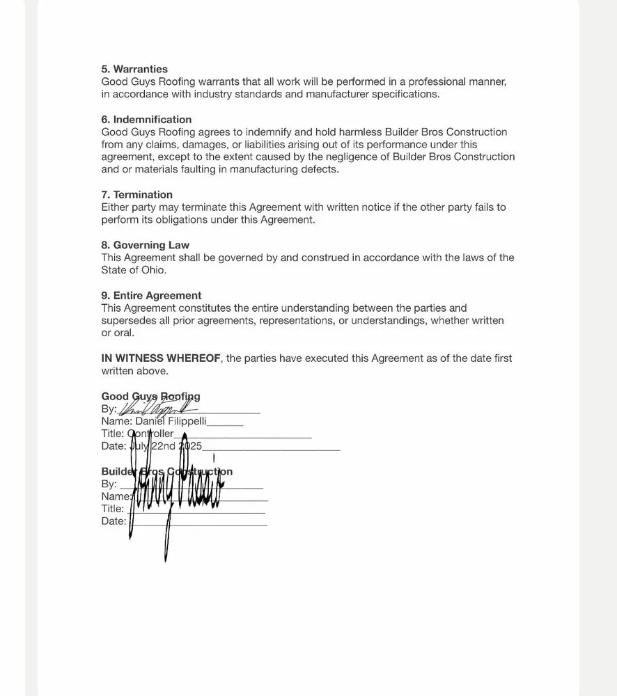 Slide of Builder Bros Construction