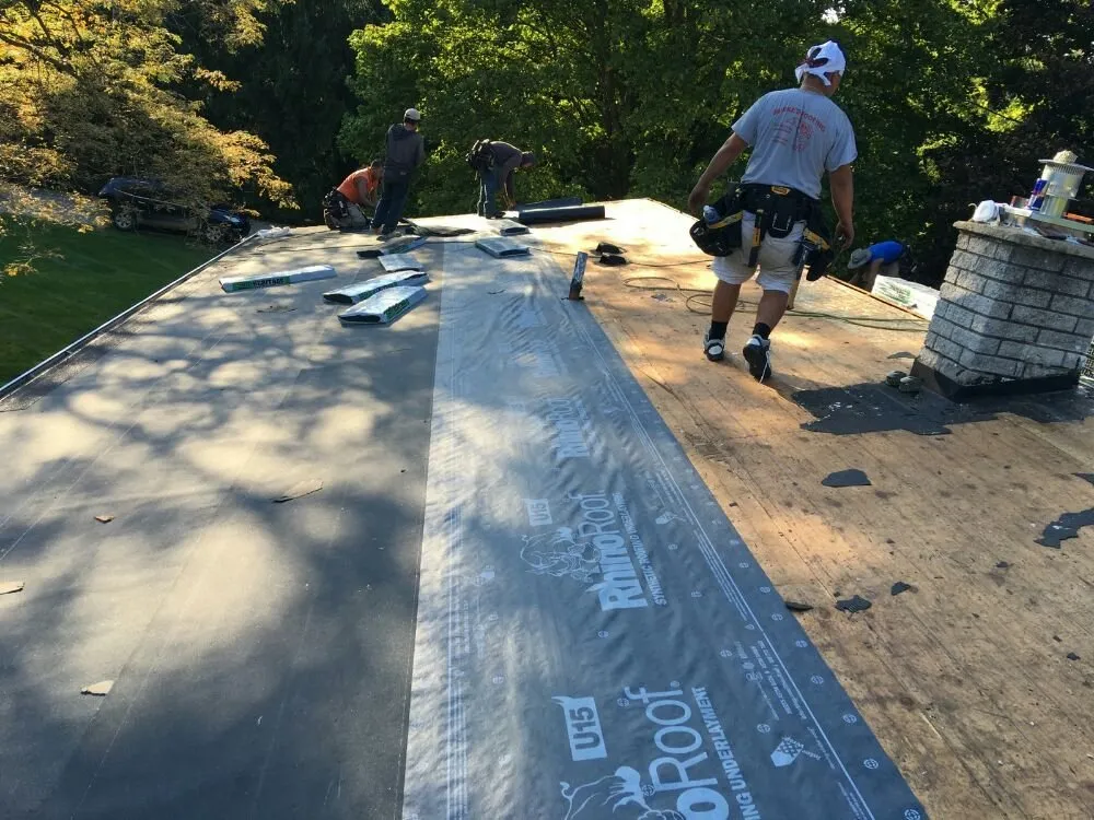 Slide of Burke's Roofing