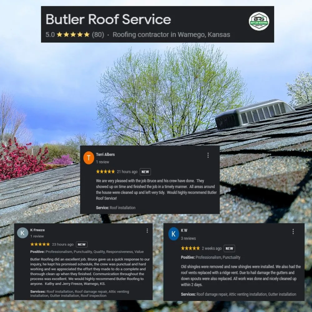 Slide of Butler Roofing