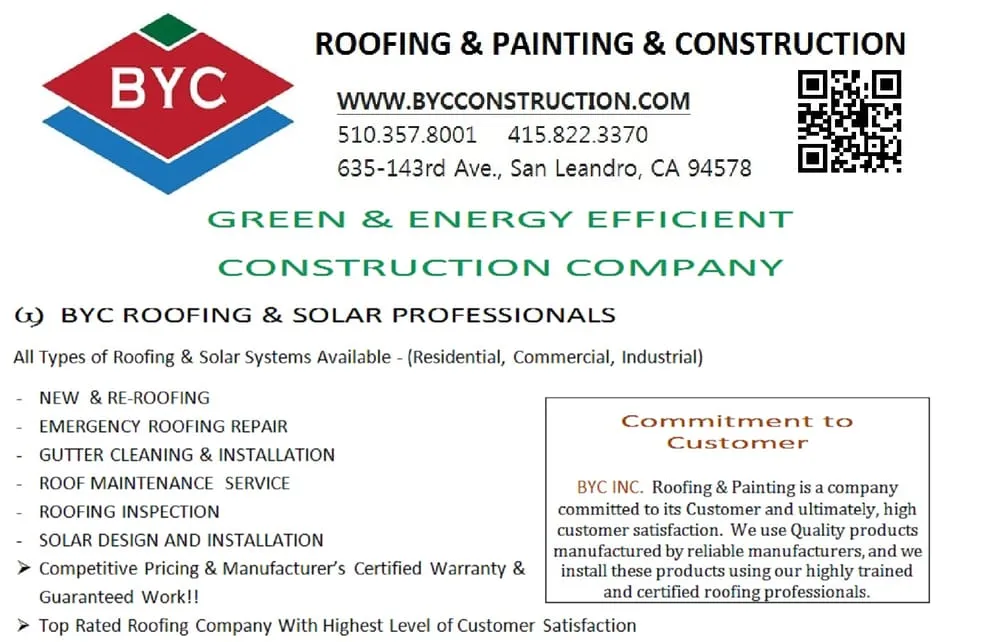 Slide of BYC Roofing & Painting