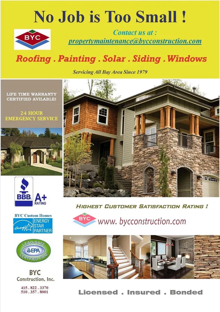 Slide of BYC Roofing & Painting