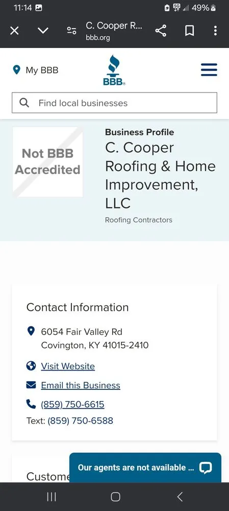 Slide of C Cooper Roofing & Home Improvement