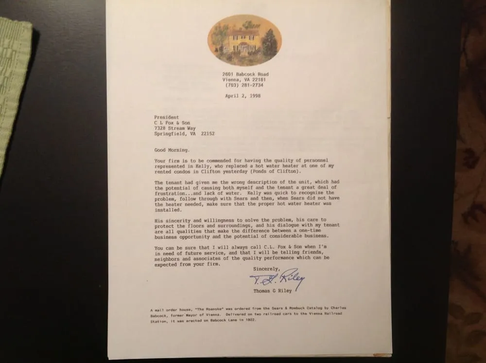 Slide of C L Fox and Son