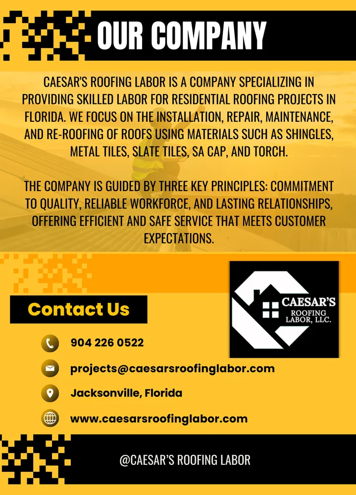 Slide of Caesar's Roofing Labor