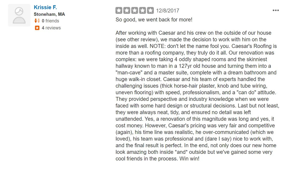 Slide of Caesar's Roofing