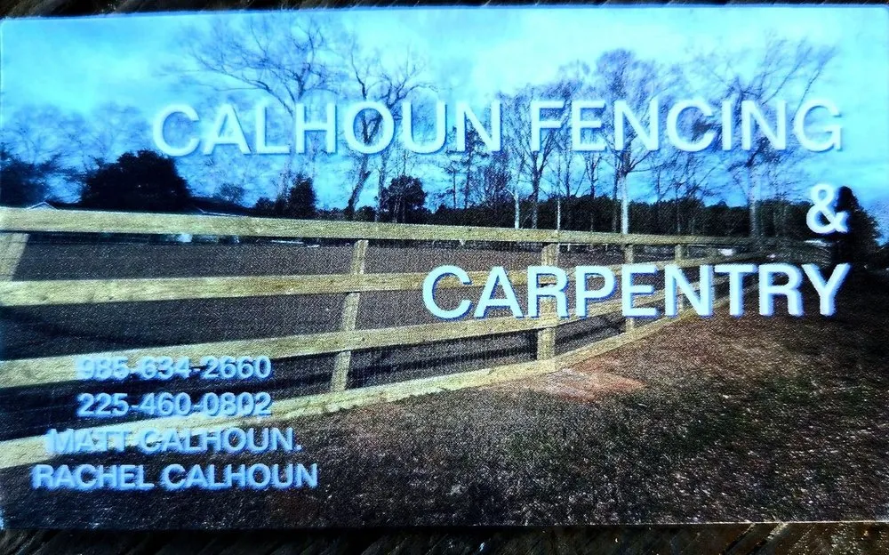 Slide of Calhoun Fencing and Carpentry
