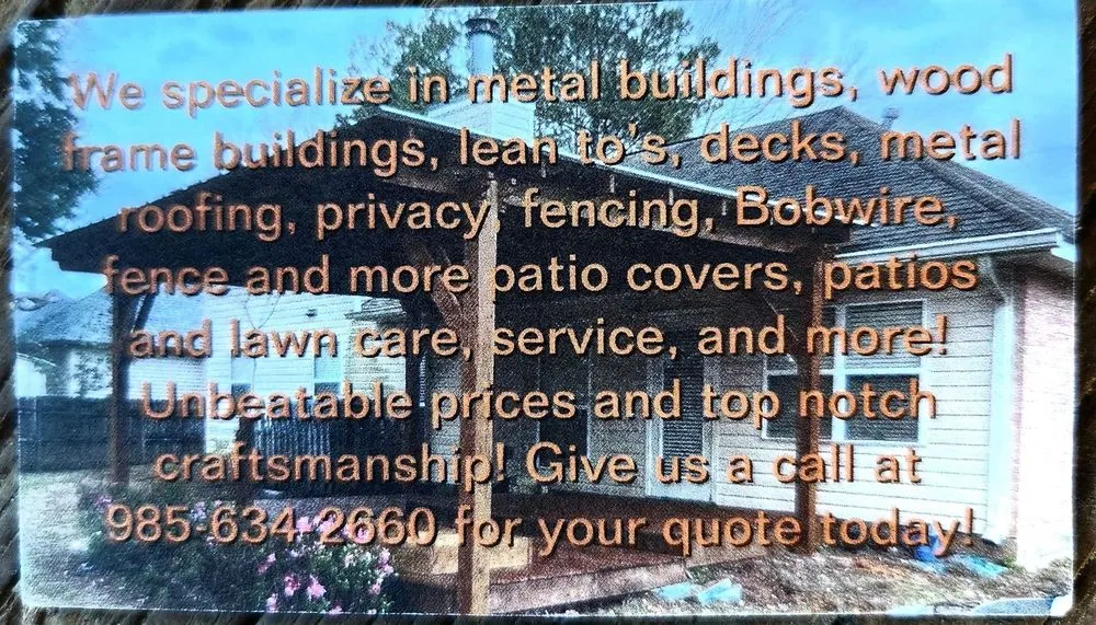 Slide of Calhoun Fencing and Carpentry