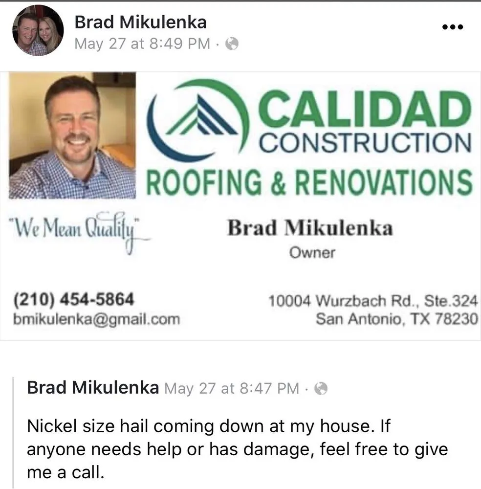 Slide of Calidad Construction and Roofing