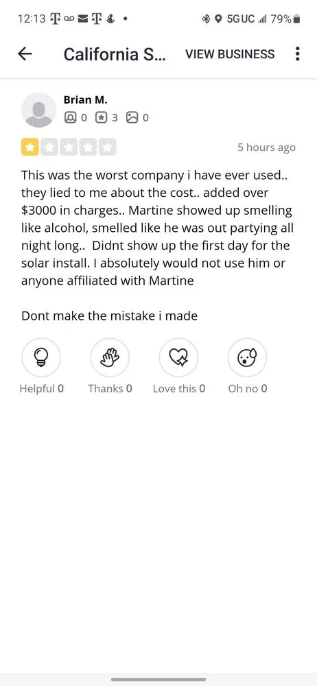 Slide of California Solar Store