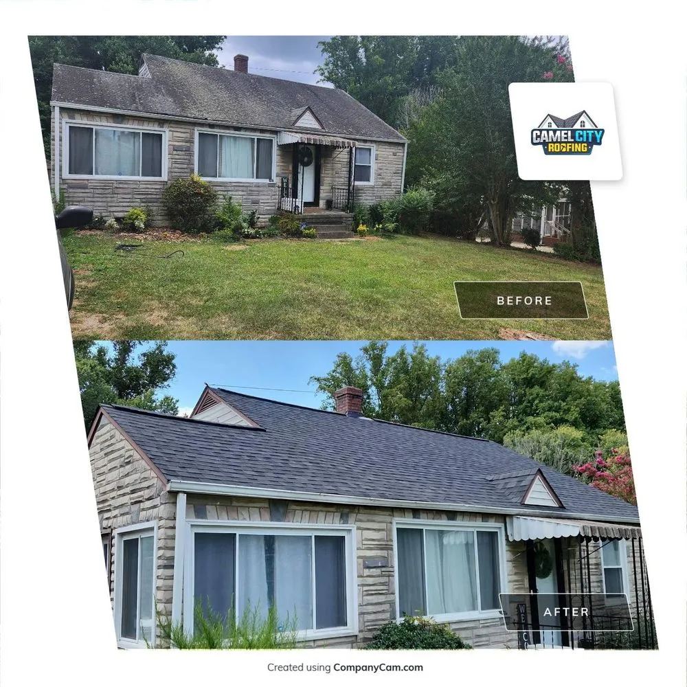 Emergency flat roof repair in Winston-Salem, NC by Camel City Roofing