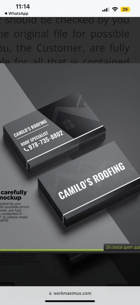Slide of Camilo’s Roofing
