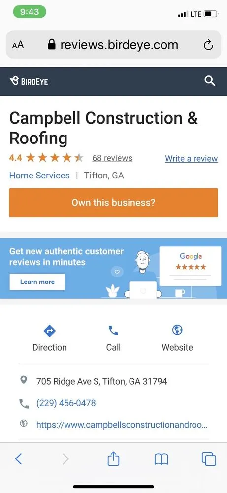 Slide of Campbell's Construction & Roofing