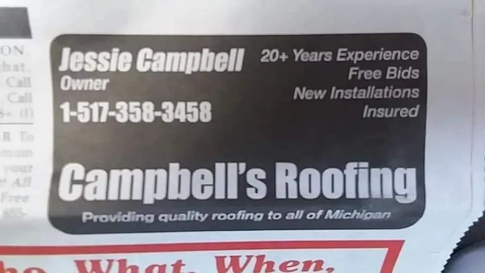 Expert roof installation in Vermontville, MI - Campbell's Roofing