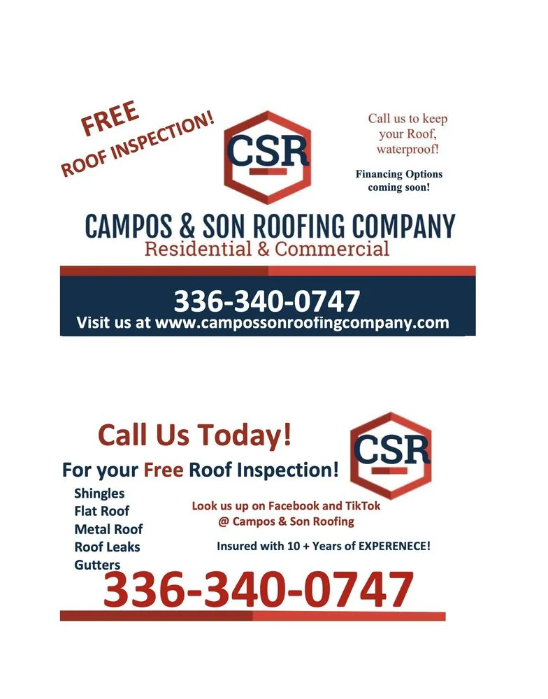 Slide of Campos & Son Roofing