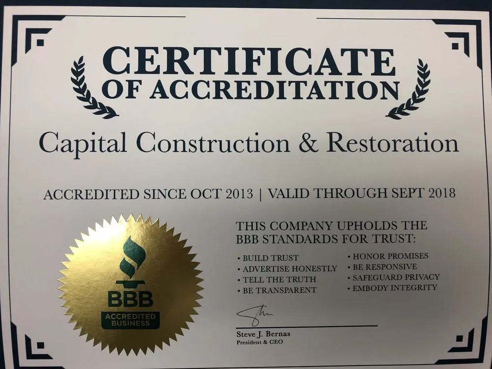 Slide of Capital Construction & Restoration
