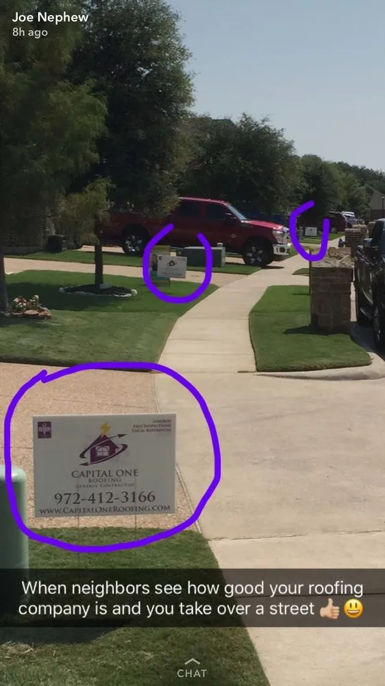 Slide of Capital One Roofing