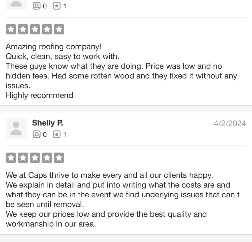 Slide of Caps Roofing