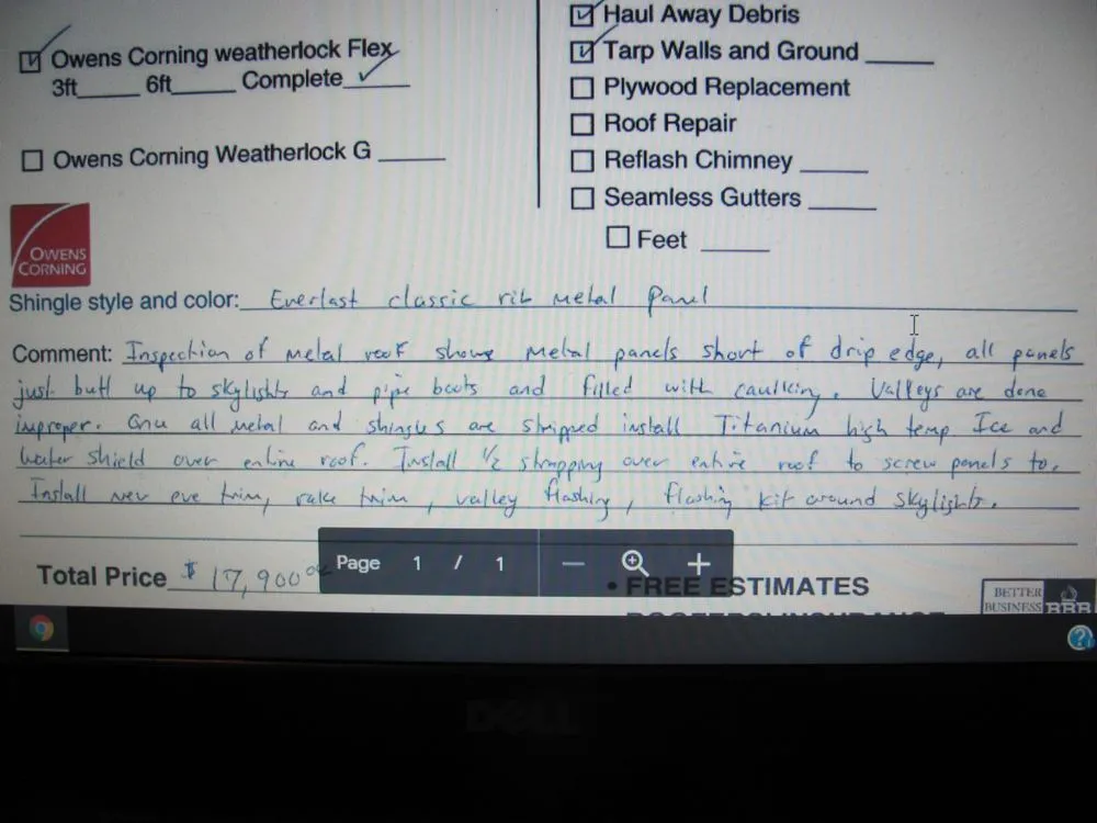 Slide of Carefree Metal Roofing