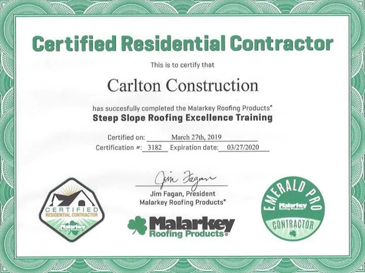 Slide of Carlton Construction