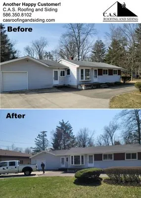 C.A.S. Roofing and Siding Logo