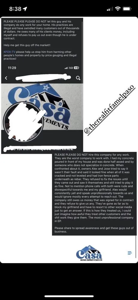 Slide of Casa Home Improvements