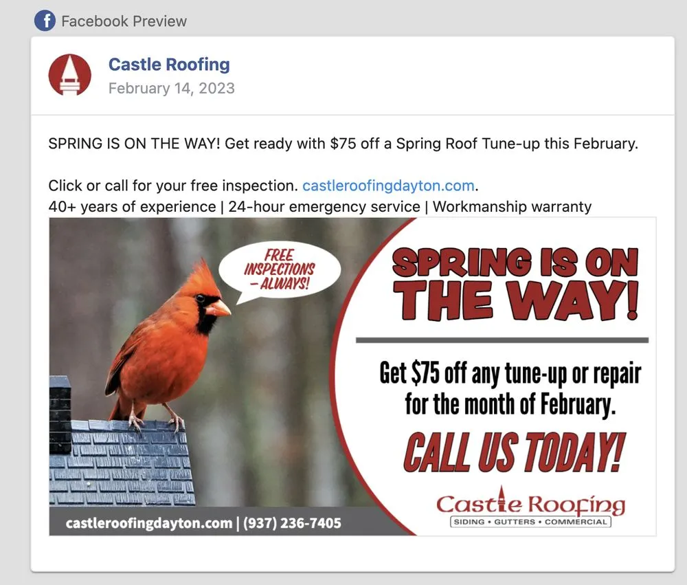 Slide of Castle Roofing