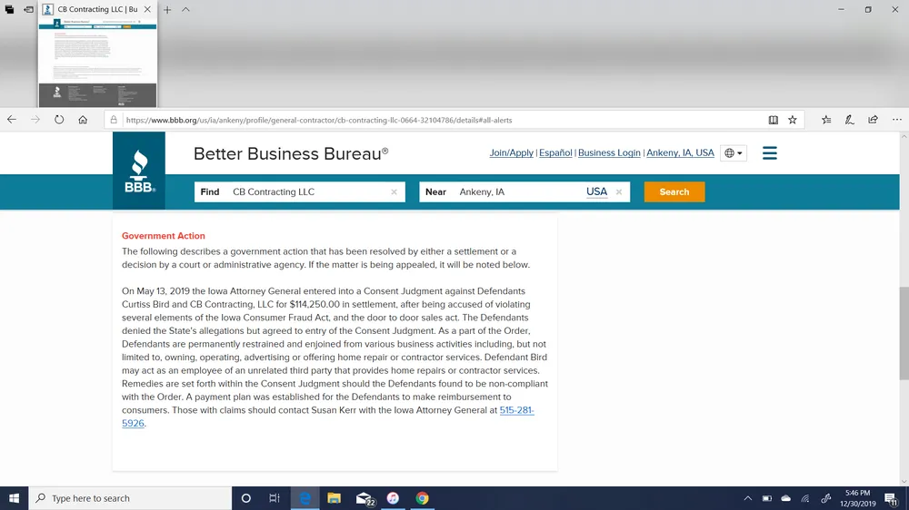 Slide of CB Contracting