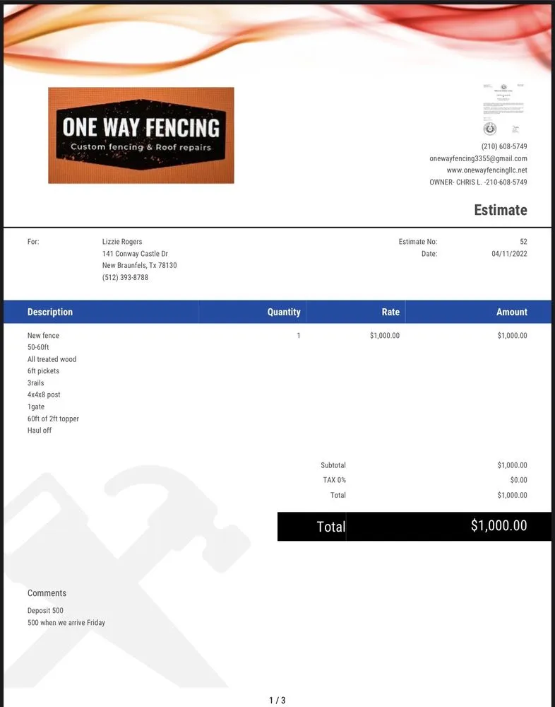 Slide of CBL Fencing and Roofing