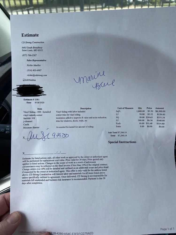 Slide of CD Strong Construction