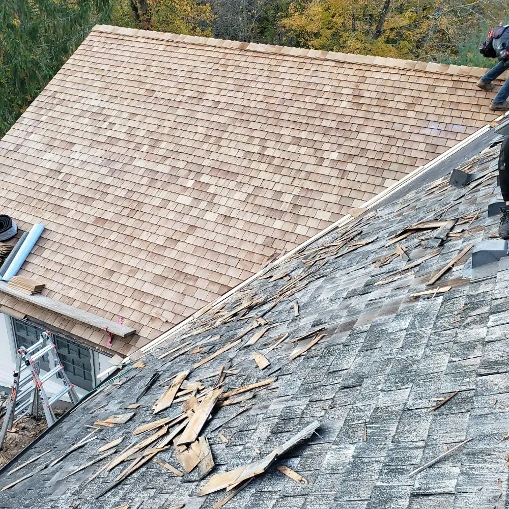 Slide of Cedar Roof Protection