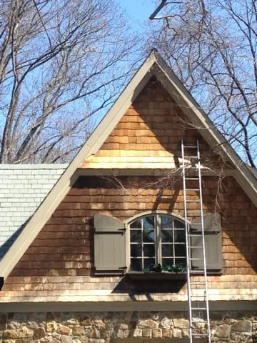 Slide of Cedar Shake Repair & Oiling