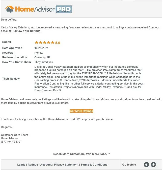 Slide of Cedar Valley Exteriors