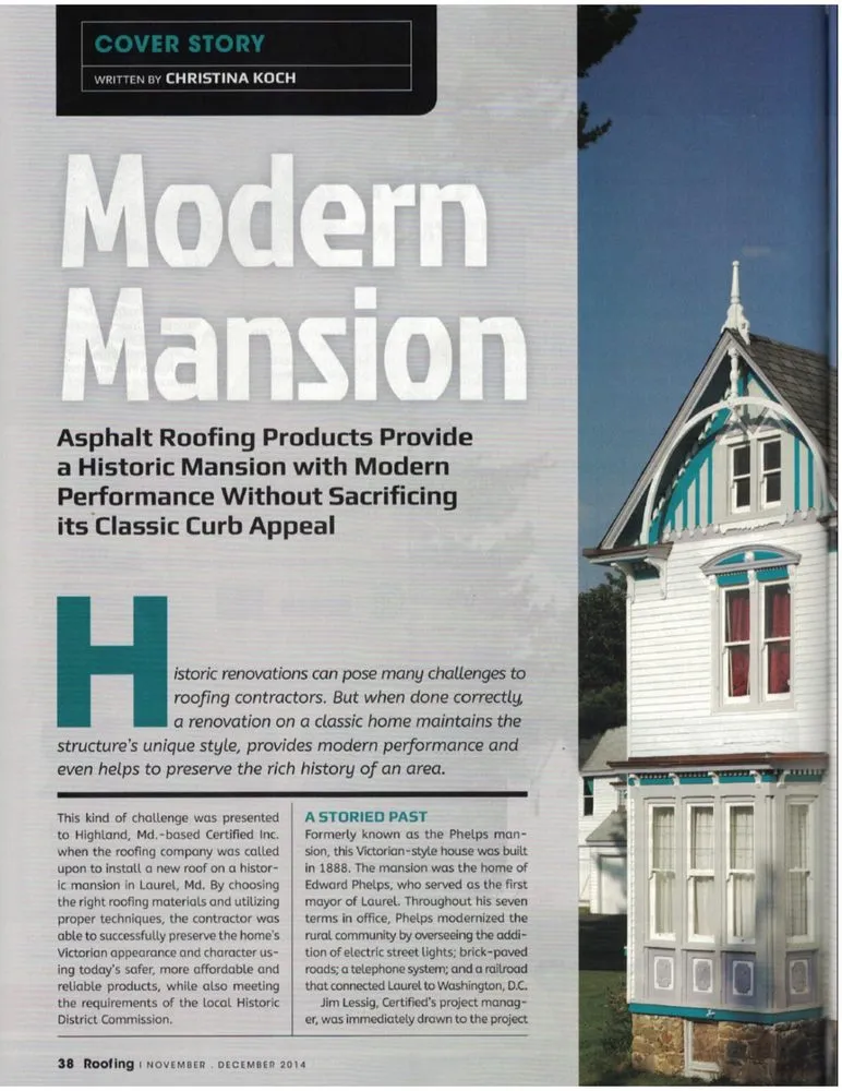 Slide of Certified Roofing