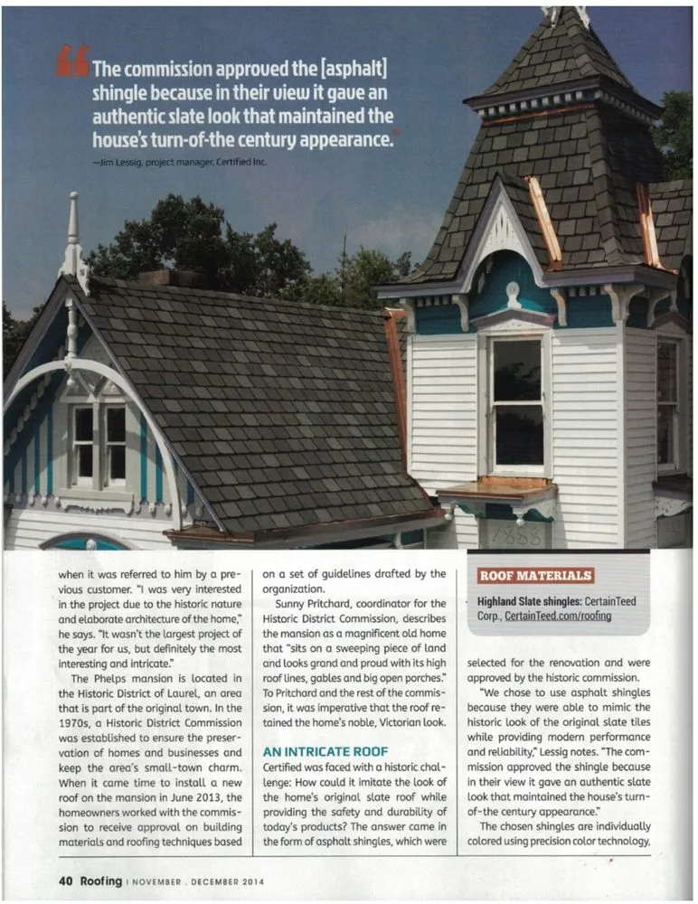 Slide of Certified Roofing